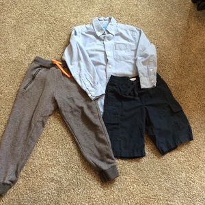 Boys 3 Pieces: Shirt, Shorts, Pants